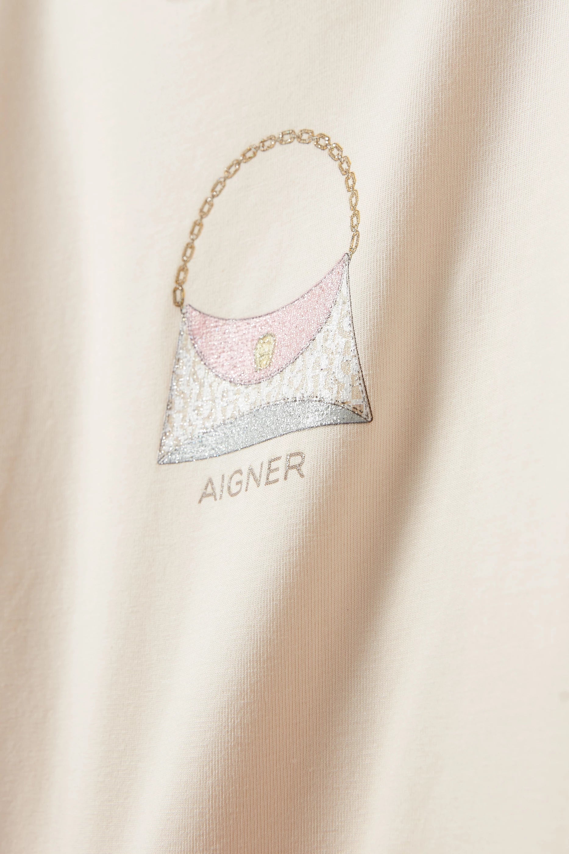 Logo Shimmer Dress in Cotton Jersey
