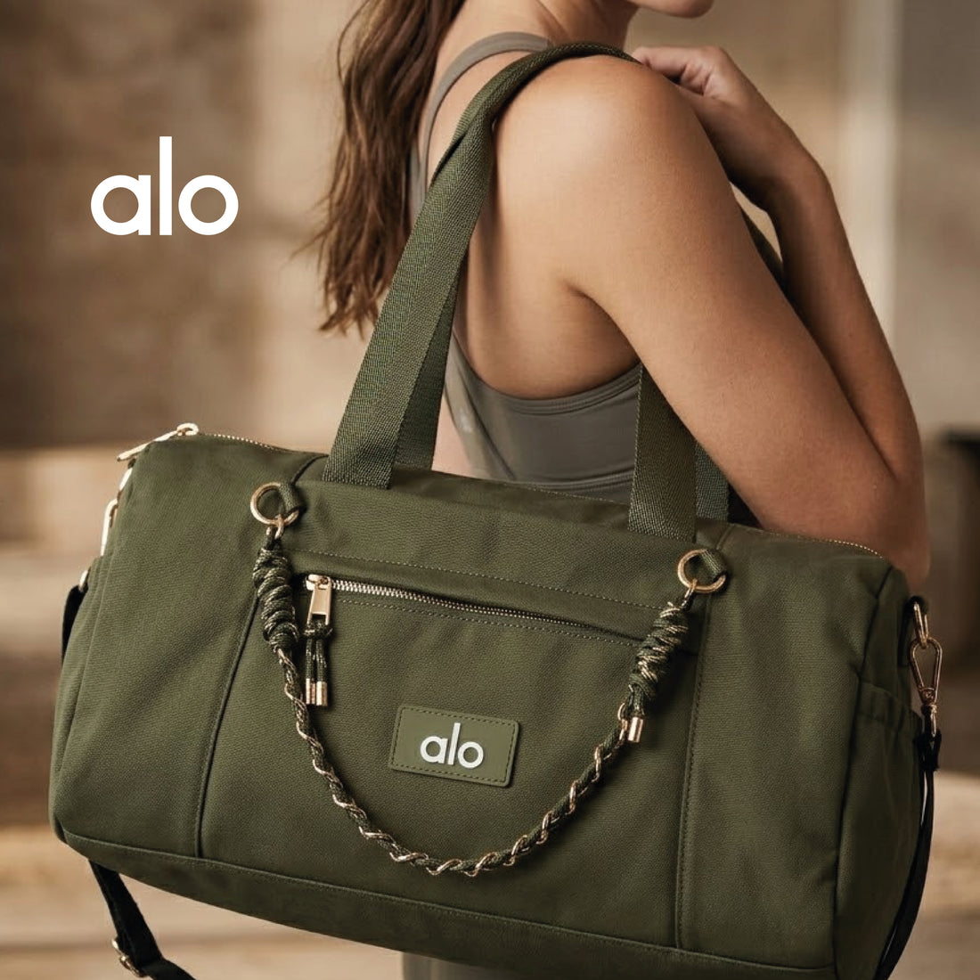 Women's alo sports and fitness shoulder bag
