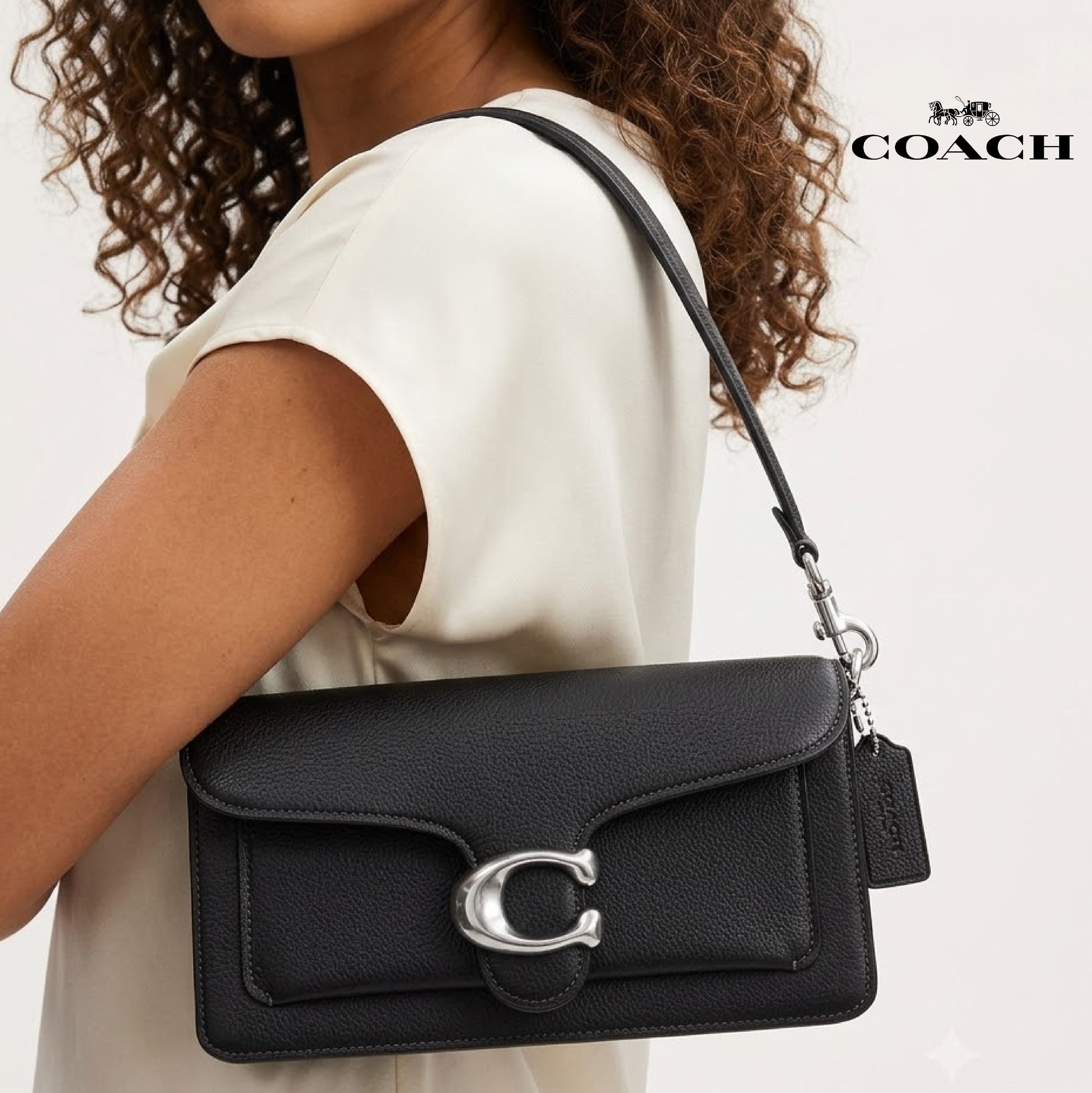 Women's COACH Shoulder Bag in Pebbled Leather