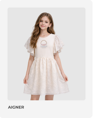 Logo Shimmer Dress in Cotton Jersey