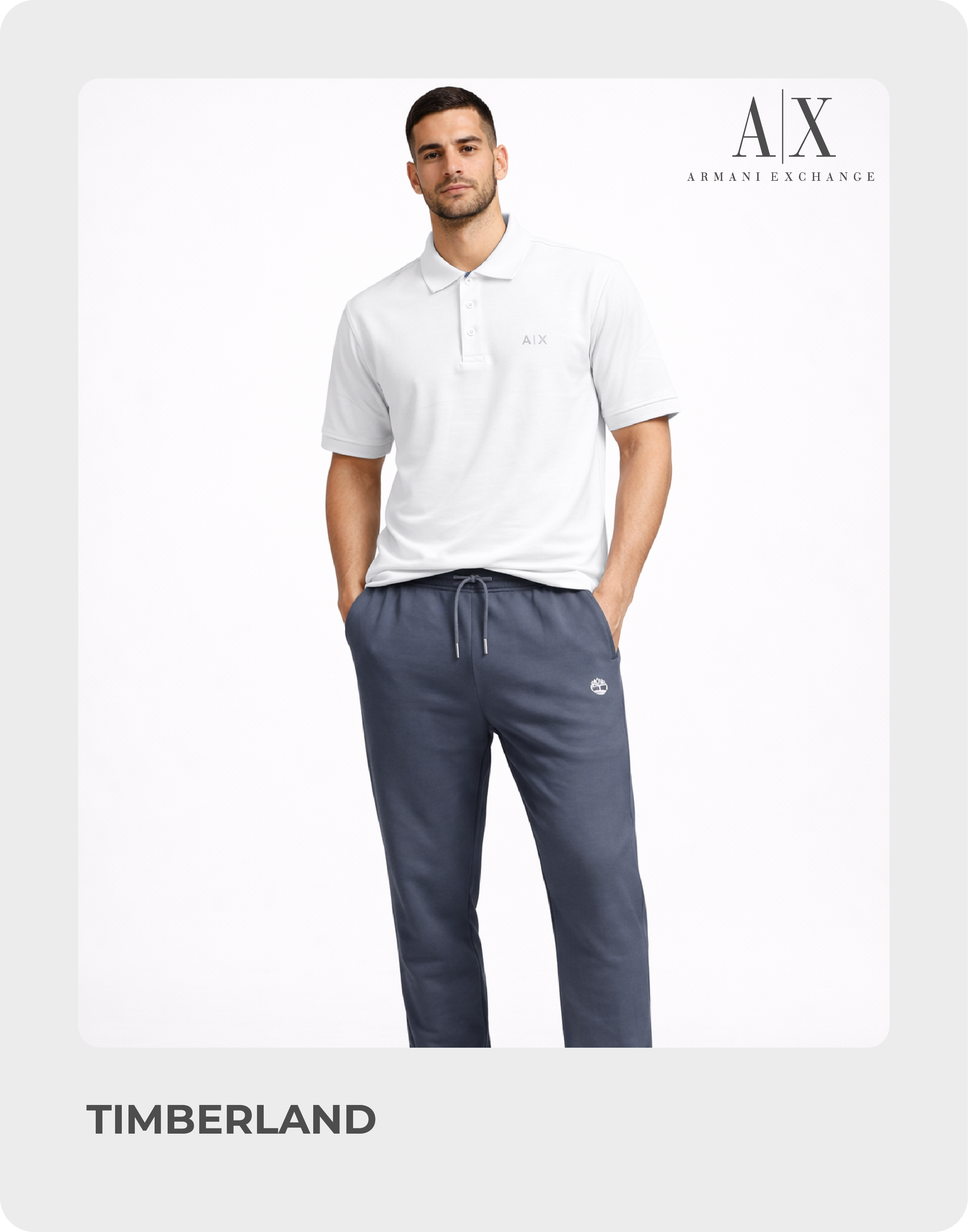 Slim fit polo shirt with Armani Exchange logo Printed