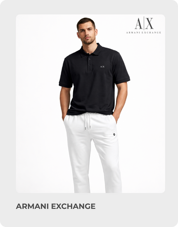 Slim fit polo shirt with Armani Exchange logo Printed