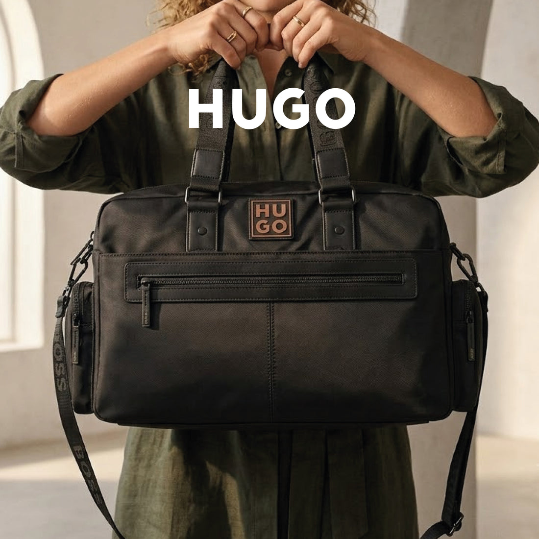 Hugo Boss black travel duffle bag