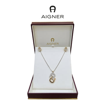 Women's Aigner Necklace & Earing Set