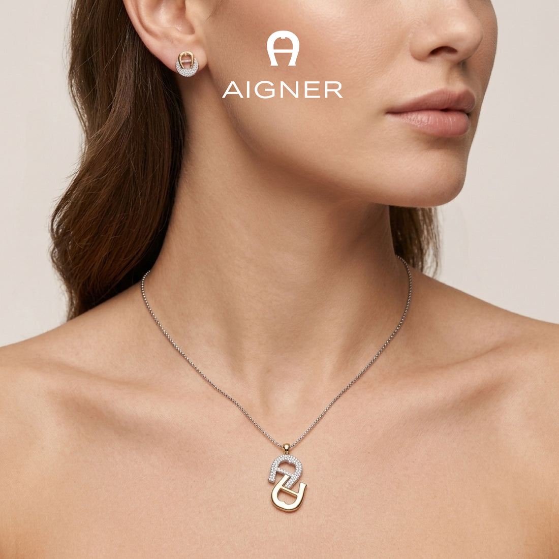 Women's Aigner Necklace & Earing Set